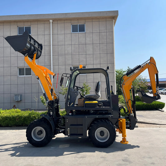 Backhoe Loader Free shipping 4X4 Agricultural tractor Front Loader Mini Excavator Mini Loader Digger Kubota Engine