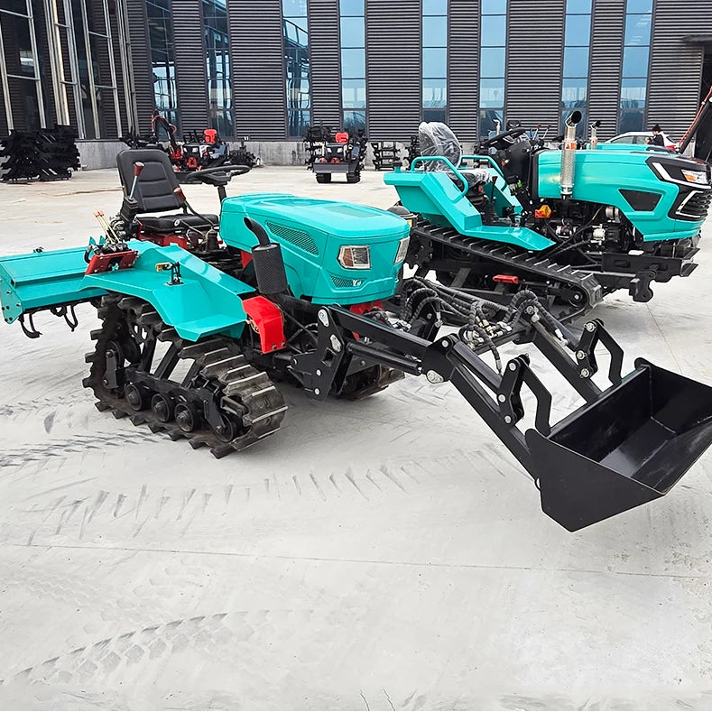 5 In 1 Machine Widely Used Agricultural Machinery Small Rice Farming Equipment Mini Crawler Tractor With Excavator