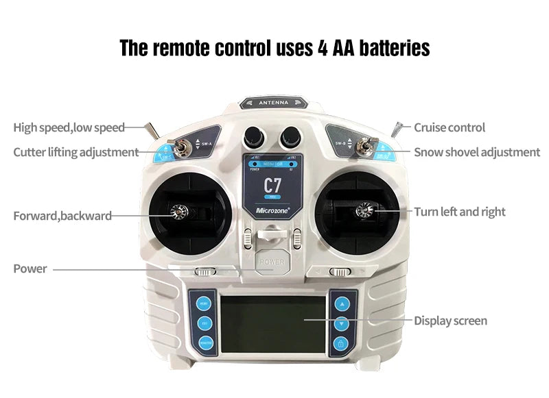 Electric Remote Control Flail Mower DIY Grade Lawn Mower with Engine Motor