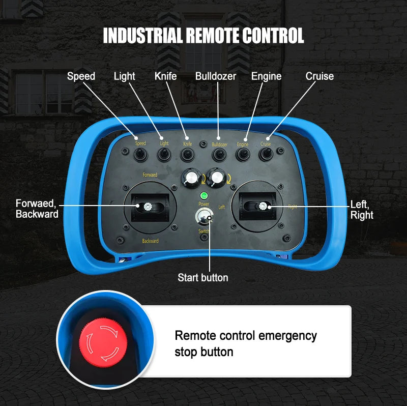 Garden and Agricultural Use Crawler Remote Control Lawn